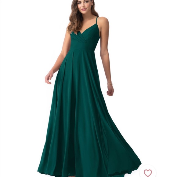 Azazie Avelina in color Pine - Picture 3 of 6